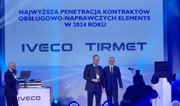Tirmet z nagrodą IVECO Poland za najwyższą penetrację kontraktów Elements w 2024